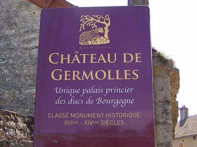 Panneau château de Germolles